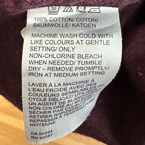 Saks Fifth Avenue Burgundy Button Up Long Sleeve Shirt Mens Size XXL - Picture 4 of 6